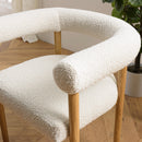 Mesa Silla Y Sillón - Gaston - Madera Clara - Blanco