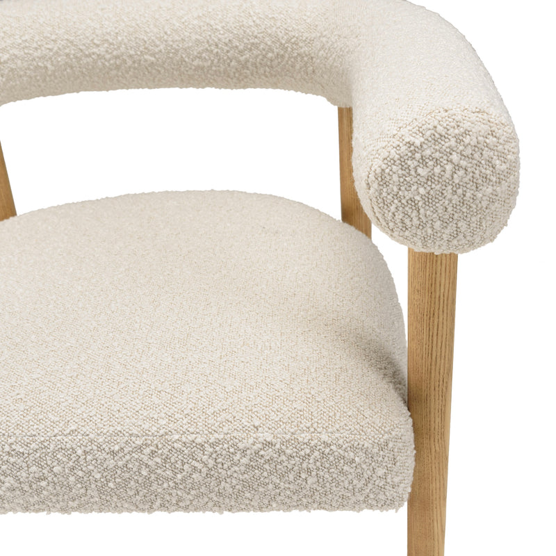 Mesa Silla Y Sillón - Gaston - Madera Clara - Blanco