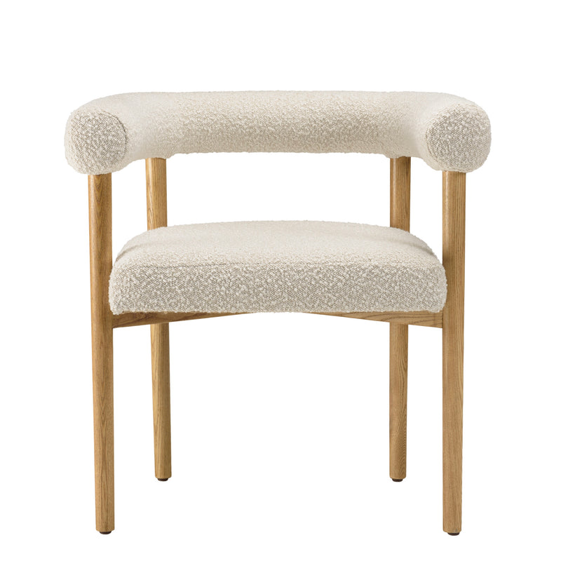 Mesa Silla Y Sillón - Gaston - Madera Clara - Blanco