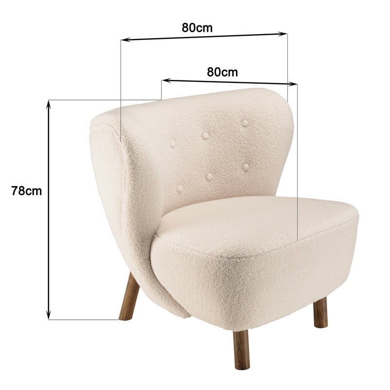 Sillón - Gaston - Marrón - Blanco