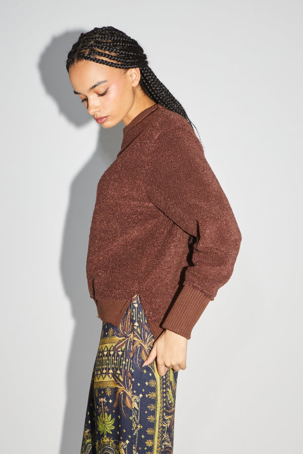 The Harper Preppy Chocolate Sweatshirt