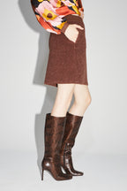 La Mini Jupe Blake Preppy Chocolat