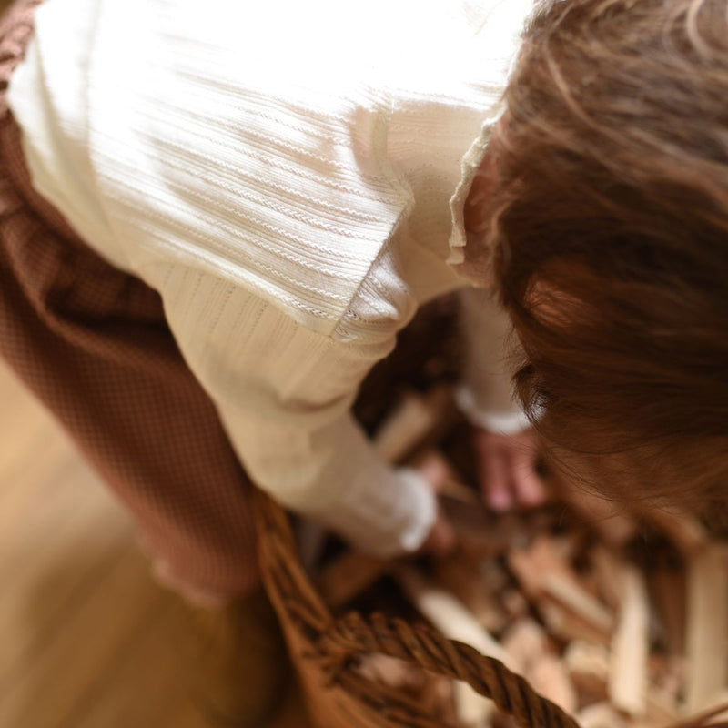 Sous Pull Eugénie Maille Pointelle Blanche - Enfant