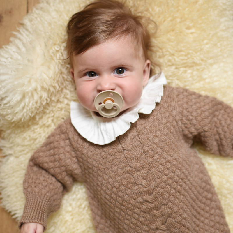 Diego Beige Chiné romper - Baby