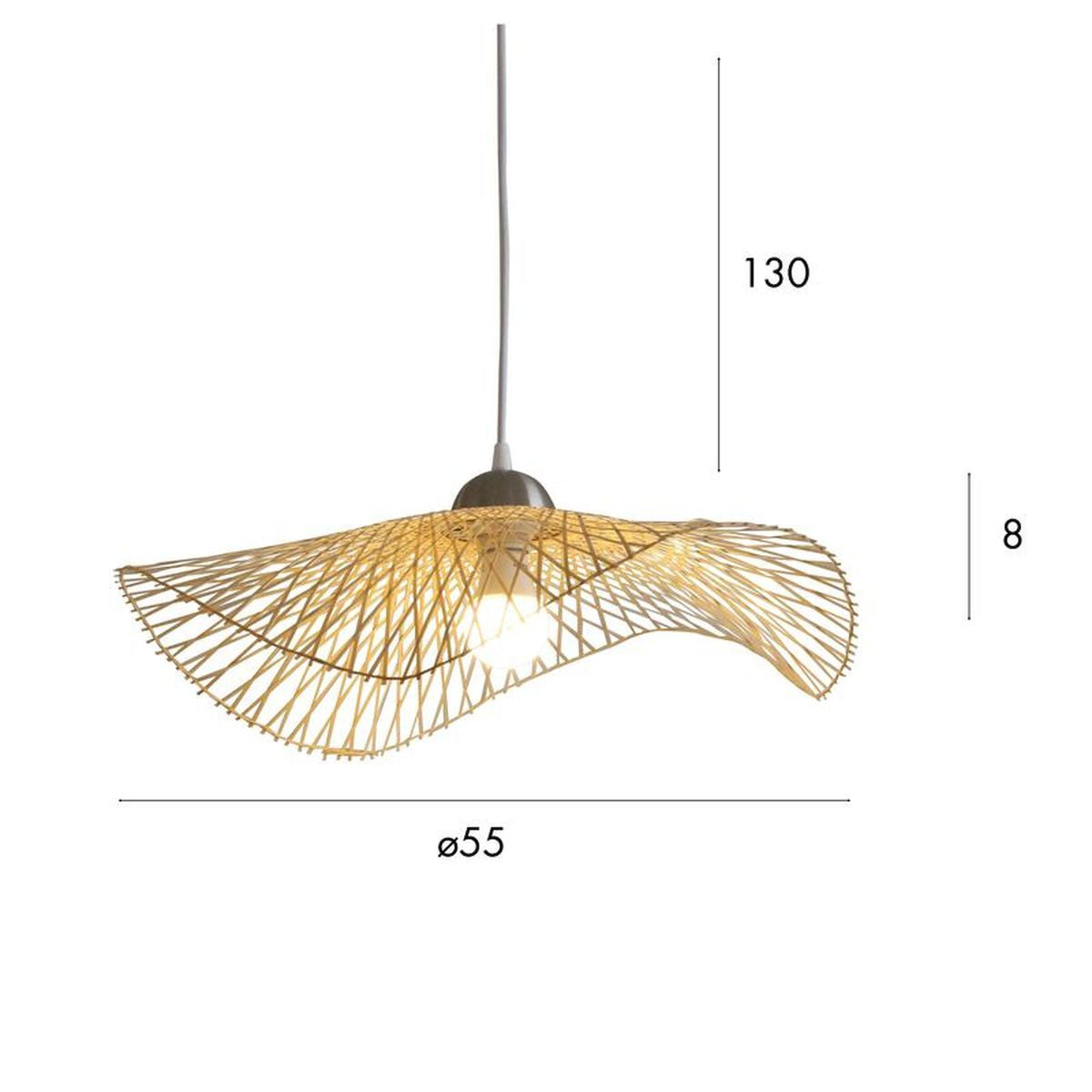 Lámpara Colgante Caravelle - Bambú Tejido - 55Cm
