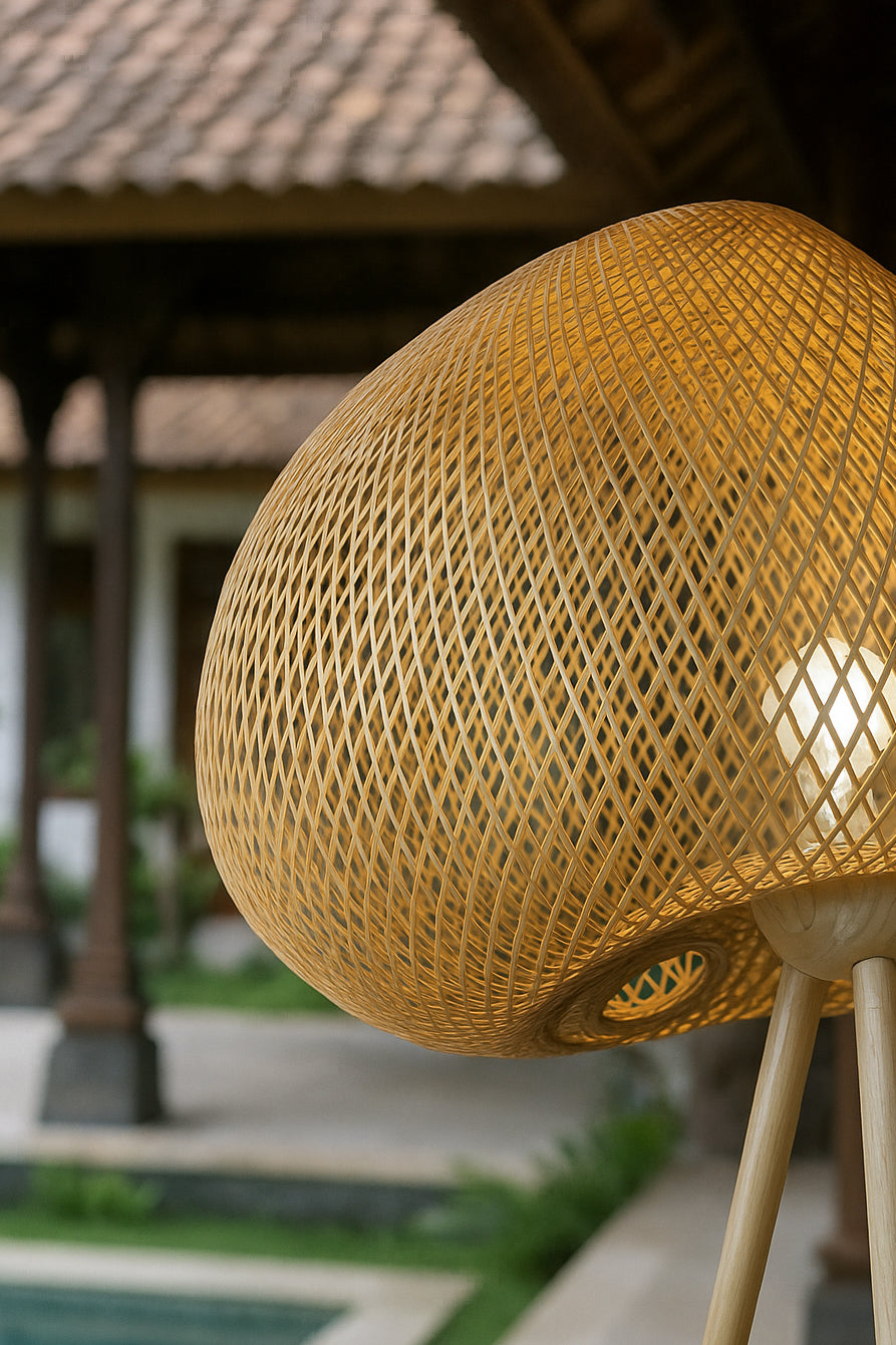 Lips - Lampadaire - Bambou/Bois