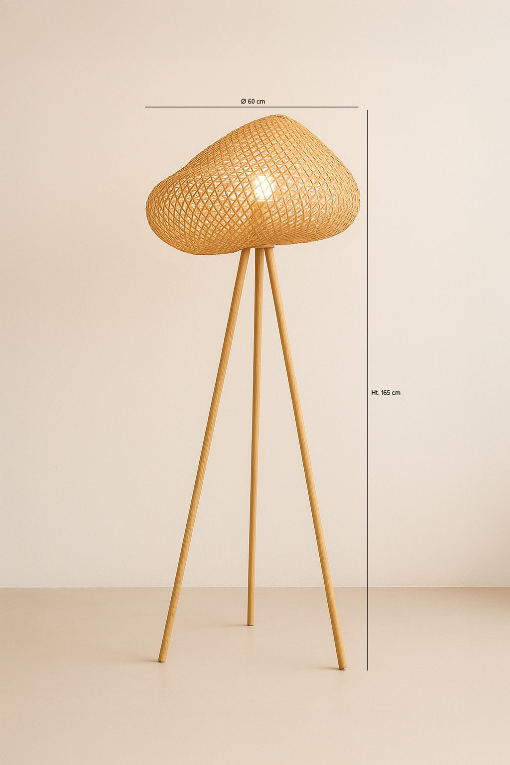 Lips - Lampadaire - Bambou/Bois