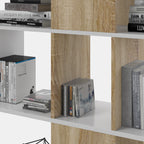 Zigzag - Bookcase with 4 Levels and 11 Compartments - Light Wood