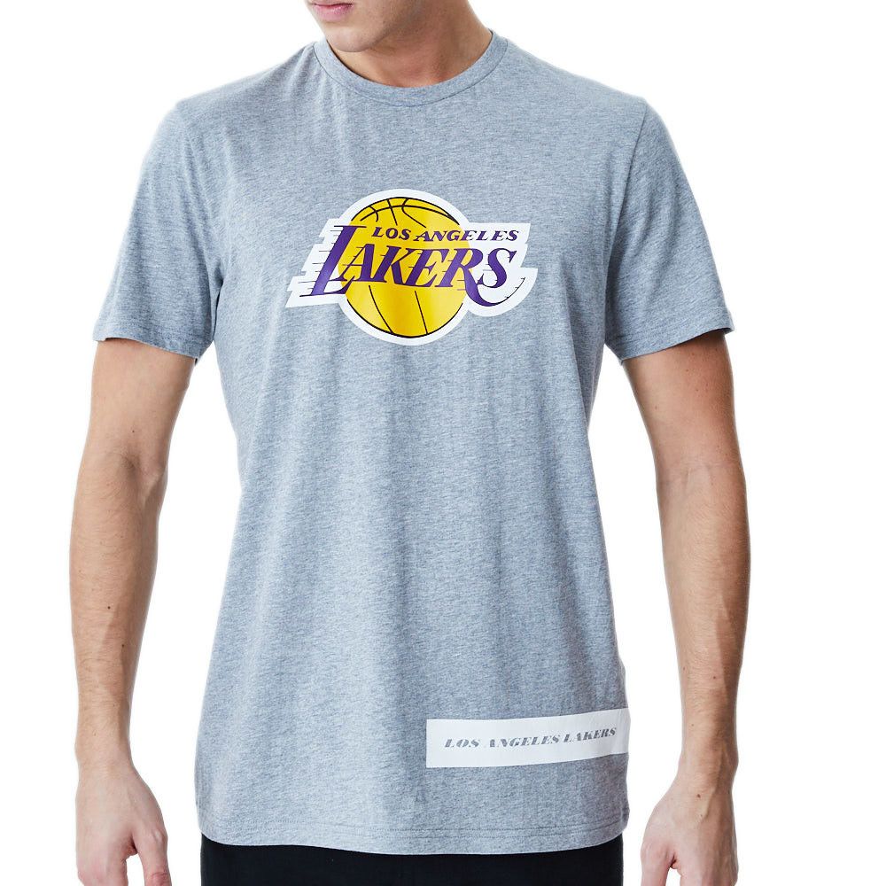 Tee-Shirt New Era Los Angeles Lakers Block Wordmark