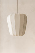 Small Alba Pendant Lamp - White Cotton and Metal