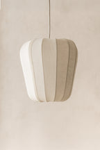 Small Alba Pendant Lamp - White Cotton and Metal