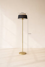 Lámpara de Pie Avero - Metal - Negro Y Oro