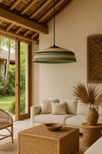 Trinidad Pendant Lamp - Seagrass - Natural and Green