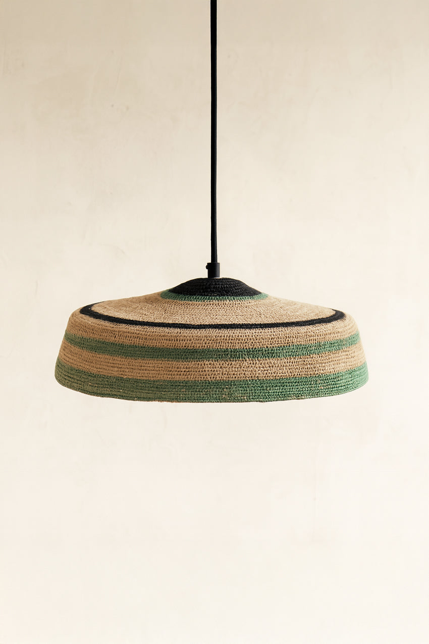 Trinidad Pendant Lamp - Seagrass - Natural and Green