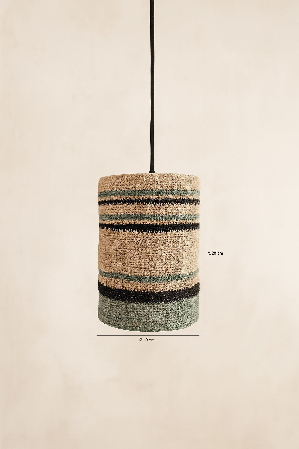 Barbade - Suspension - Jonc De Mer - Vert/Naturel