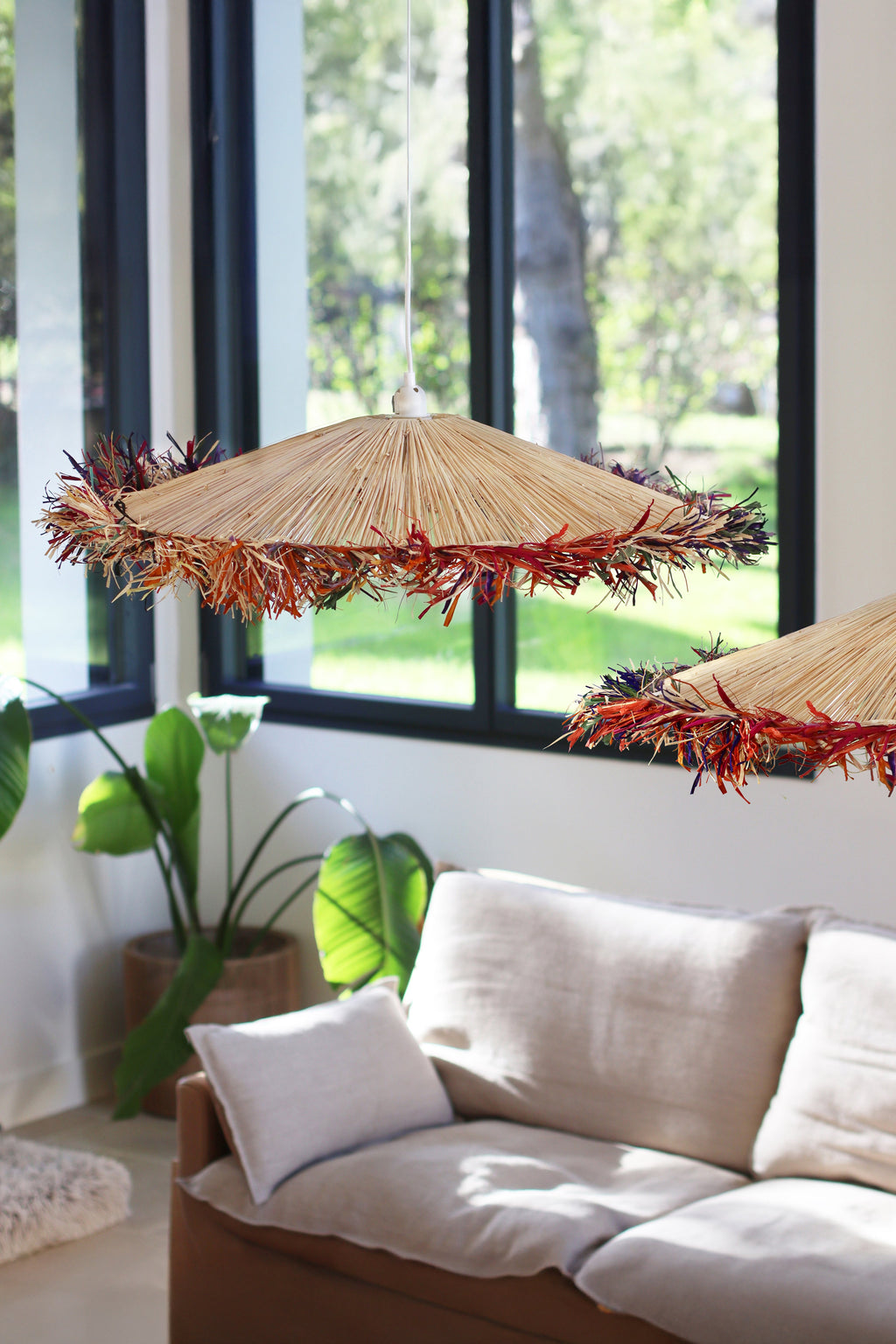 Belaga - Suspension - Raphia - Naturel