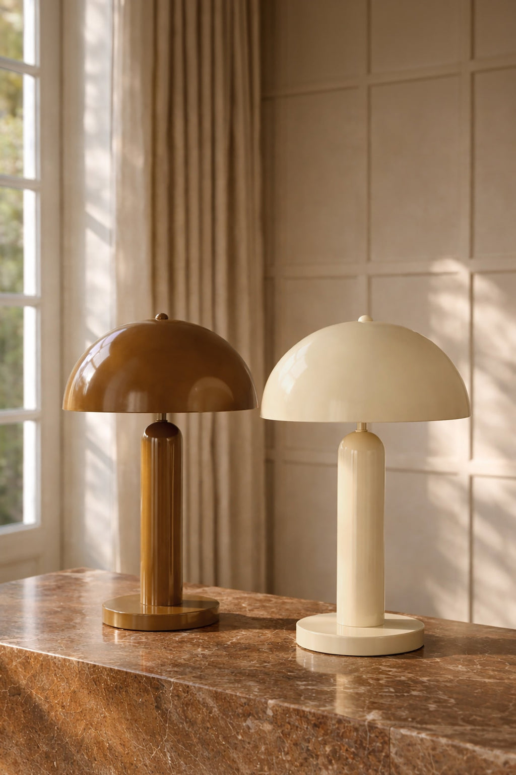 Kyra - Lampe À Poser - Métal - Moka