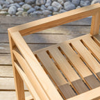 Noah - Chaise De Jardin - Teck - Blanc