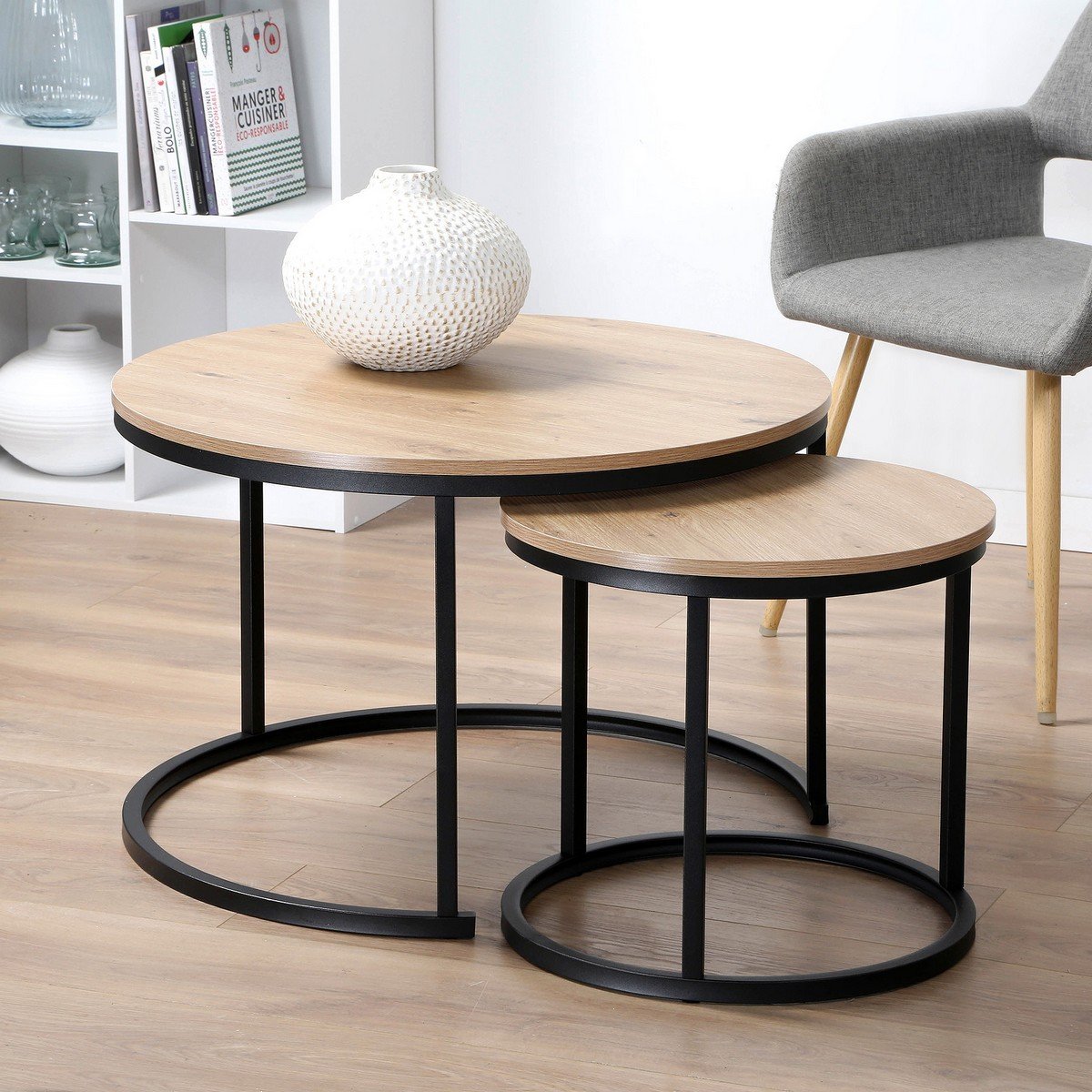 Lenny - Lot De 2 Tables Basses Gigognes