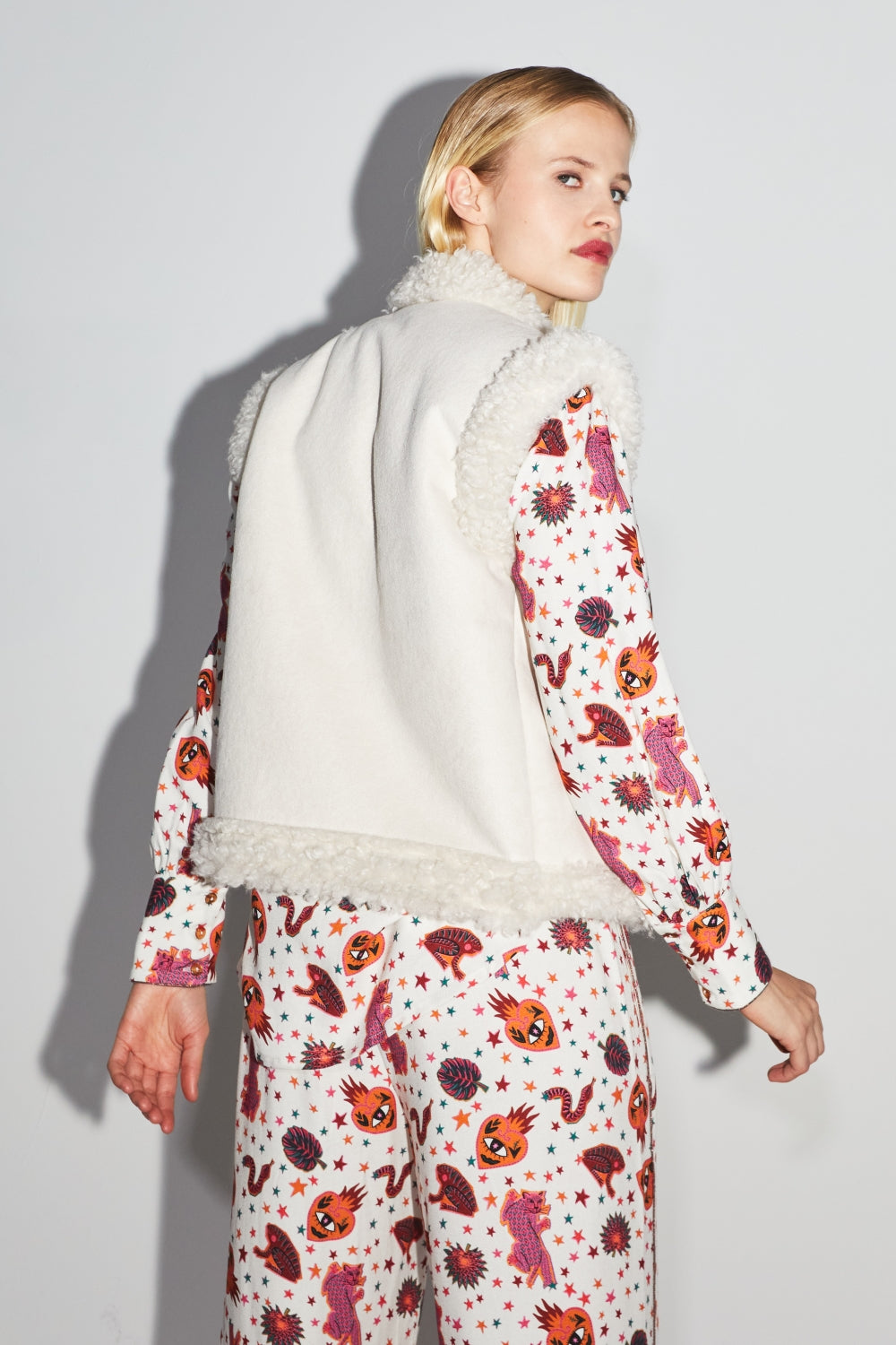 Le Pantalon Tracy Léo Star White