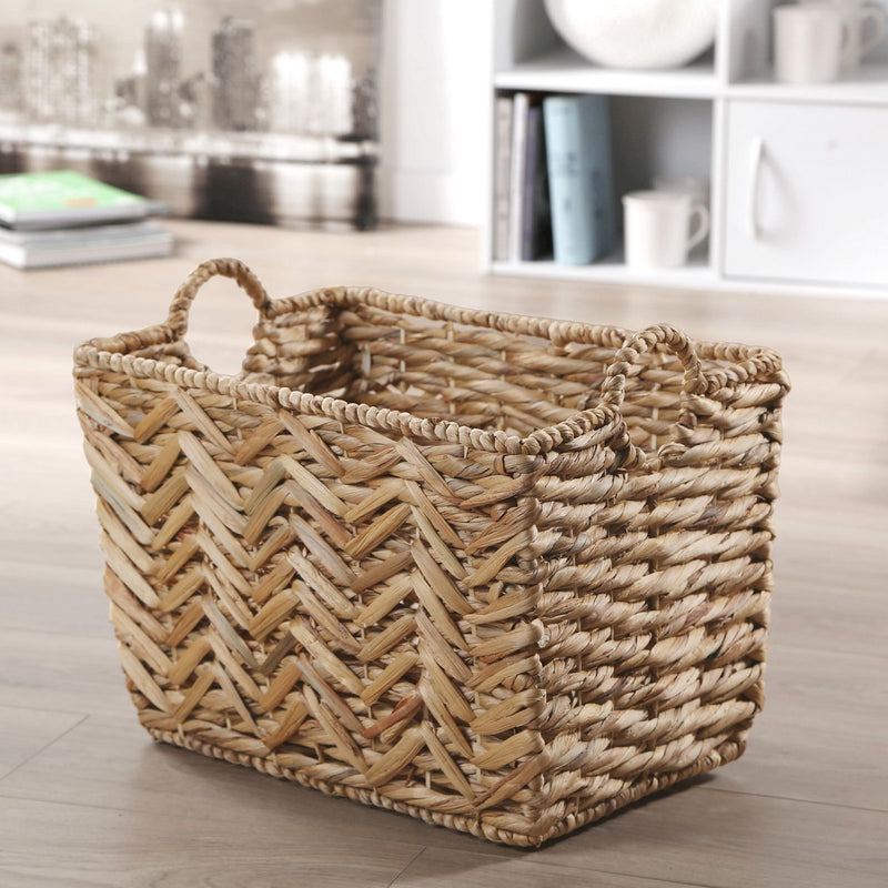 Panier Haut En Jacinthe D'Eau - Bois Clair
