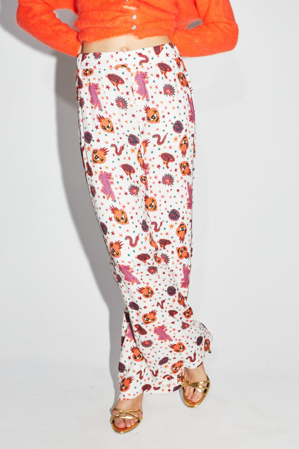 Le Pantalon Tracy Léo Star White
