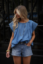 Blouse En Jean Lois - Bleue
