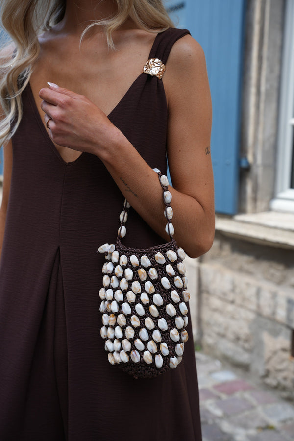 Bolso de cuentas Suzana - Chocolate