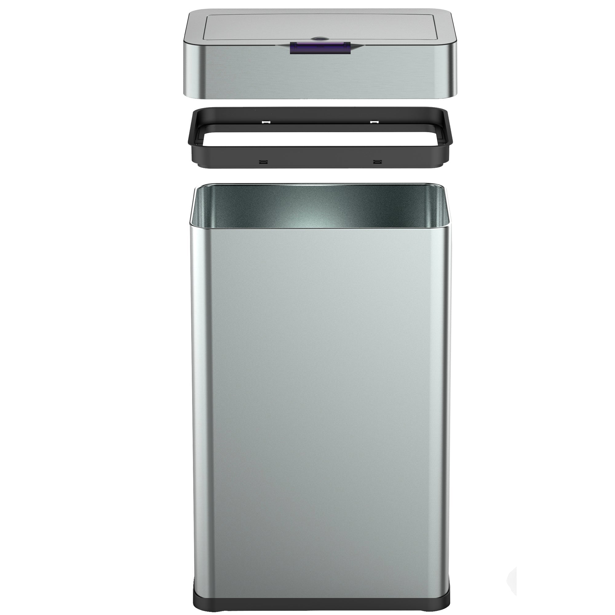 Poubelle Automatique Inox Daytona - 70L - Argent