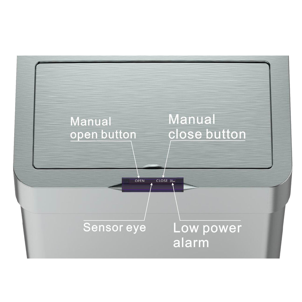 Poubelle Automatique Inox Daytona - 70L - Argent