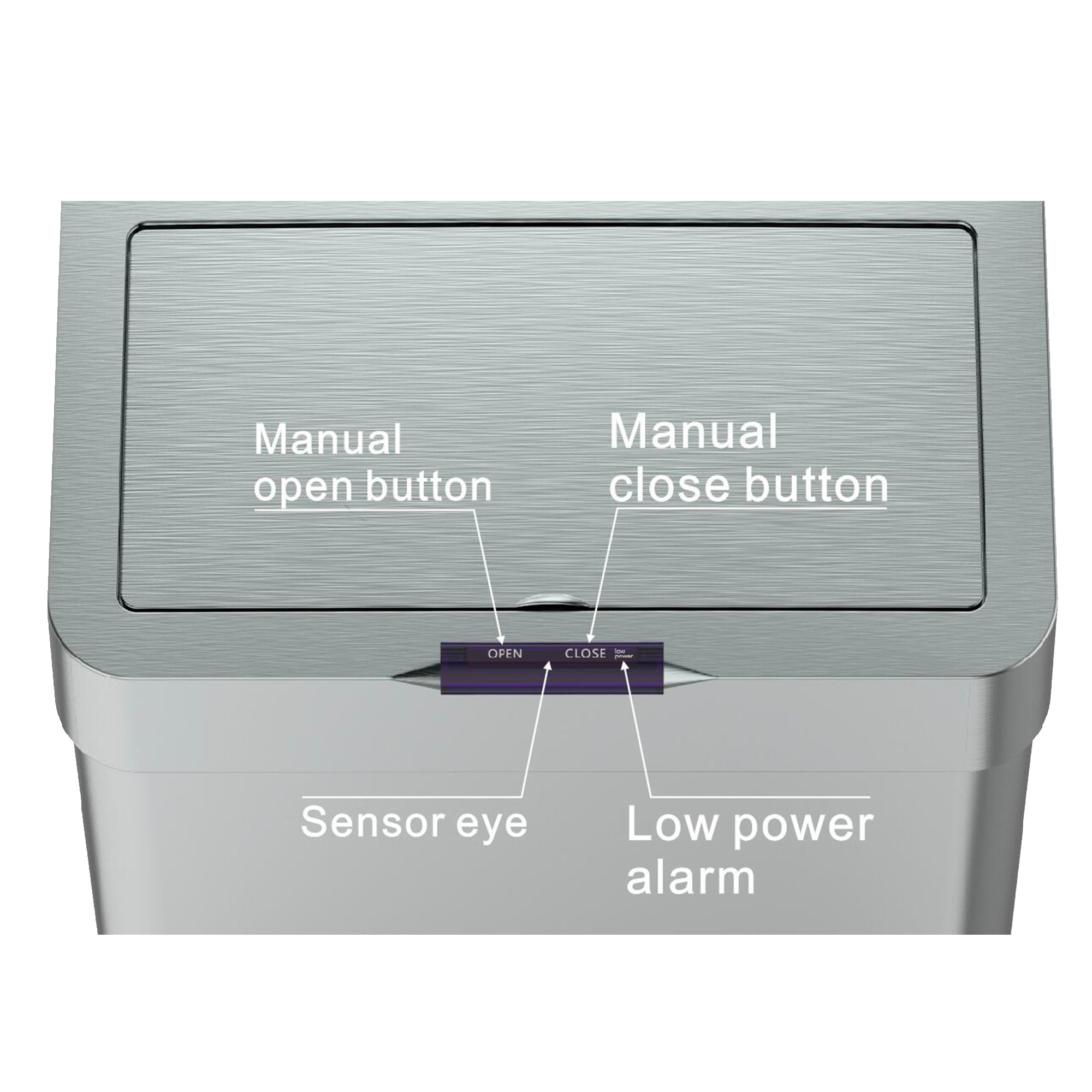 Poubelle Automatique Inox Daytona - 70L - Argent