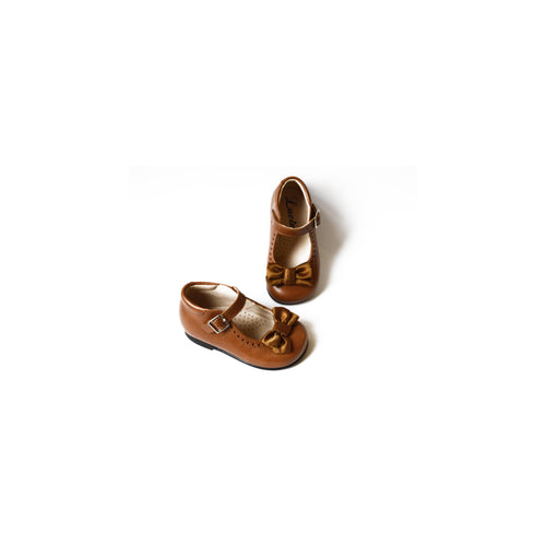 Charles Ix Alice Babies Shoes With Bow Buckle - Camel - Girls