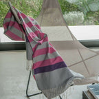Fouta Arcachon Pearl Grey / Fuchsia Pink / Amethyst / Pearl Grey