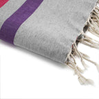 Fouta Arcachon Pearl Grey / Fuchsia Pink / Amethyst / Pearl Grey
