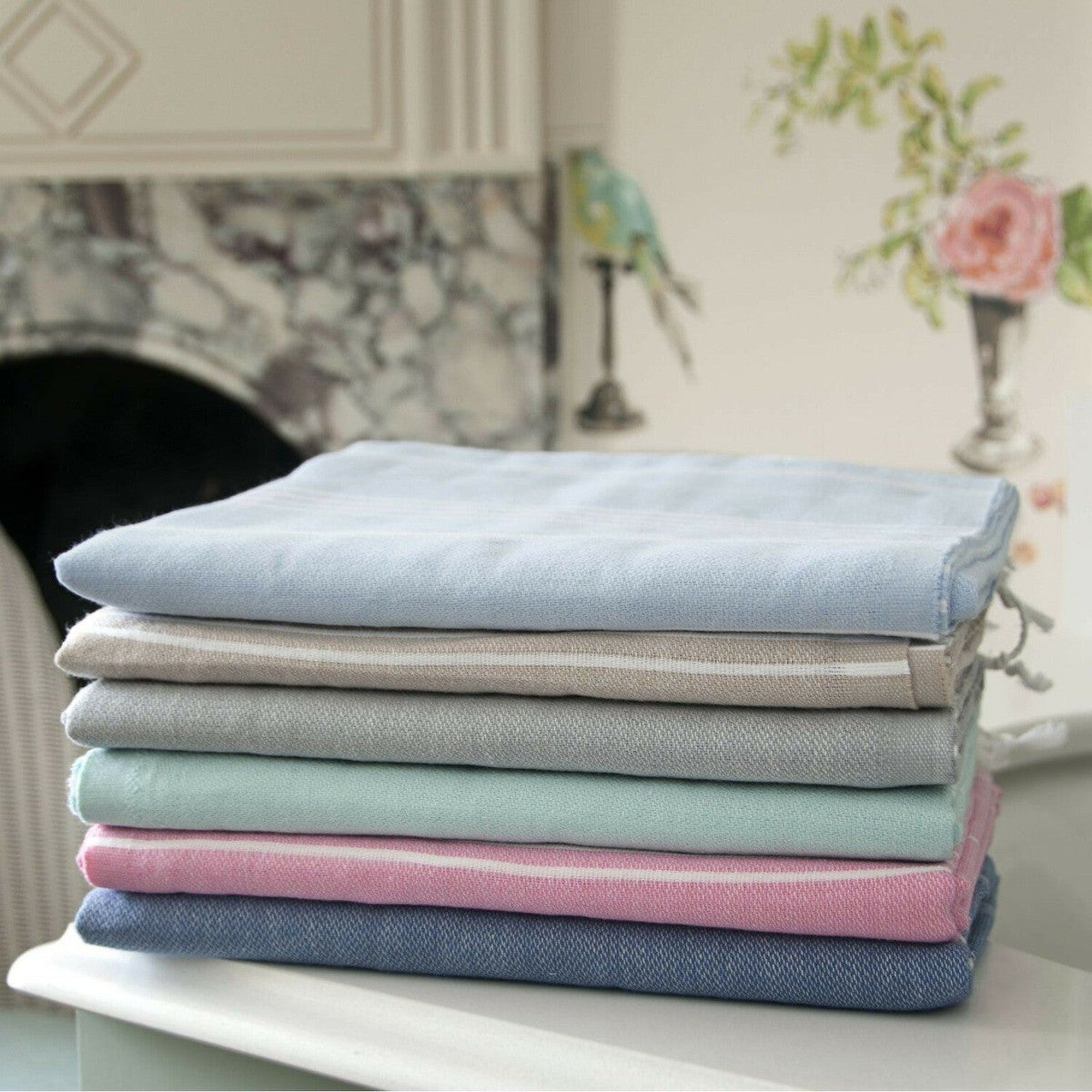 Fouta - Algodón - Azul Denim - Mykonos