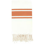 St Tropez - Fouta Blanche - Blanc/Orange Corail