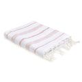 Fouta Coton 100X200 Mykonos Blanc / Cuivre