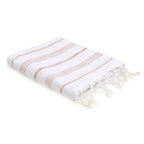 Fouta Coton 100X200 Mykonos Blanc / Cuivre