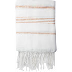 Fouta Coton 100X200 Mykonos Blanc / Cuivre