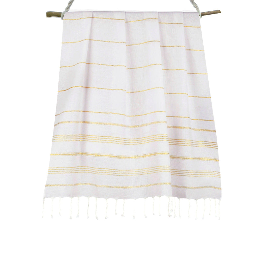 Fouta - Algodón - Blanco / Dorado - Mykonos