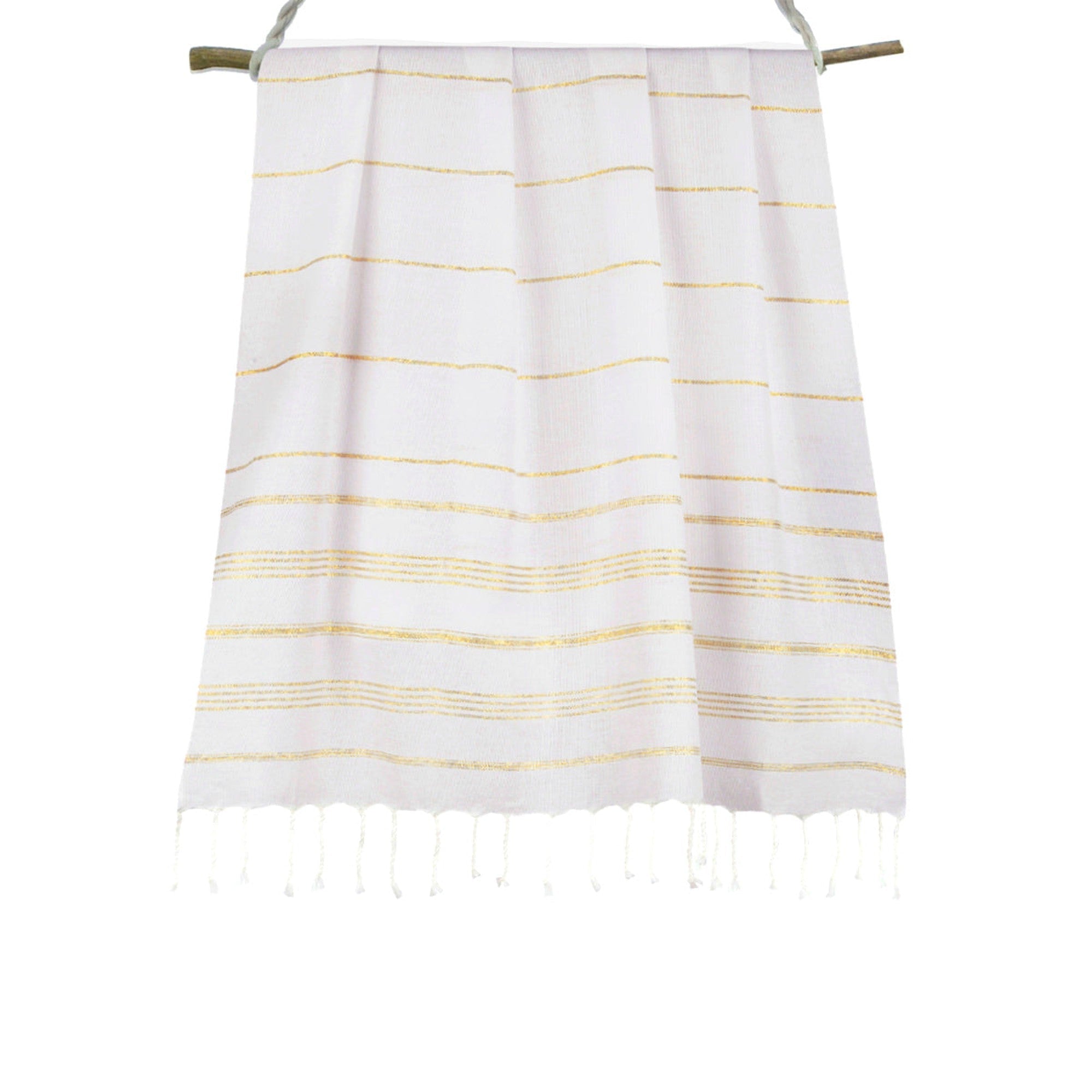 Fouta - Algodón - Blanco / Dorado - Mykonos