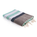 Tricolor cotton fouta 100x200 ARCACHON light taupe
