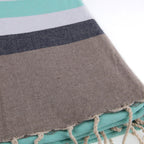 Tricolor cotton fouta 100x200 ARCACHON light taupe