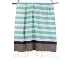 Tricolor cotton fouta 100x200 ARCACHON light taupe