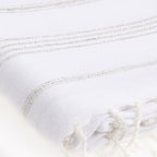 Fouta - Algodón - Blanco / Plata - Mykonos