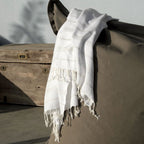 Fouta - Algodón - Blanco / Plata - Mykonos