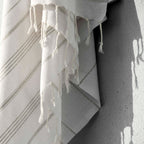 Fouta - Algodón - Blanco / Plata - Mykonos