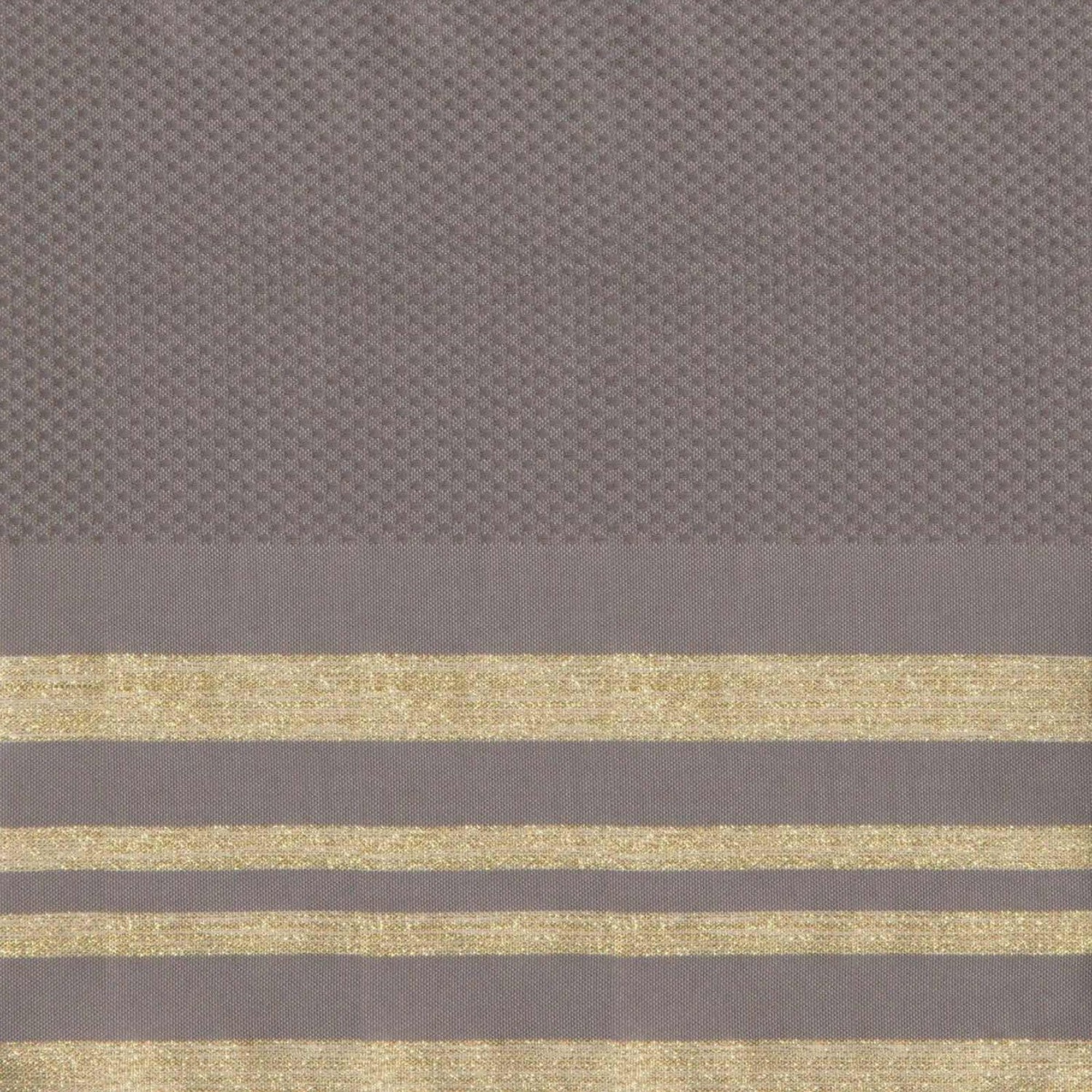 Honeycomb cotton fouta 100x200 HAMPTONS light taupe / gold