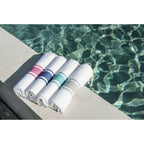 Fouta Blanca - Algodón - Blanco / Azul Griego - St Tropez