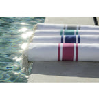 Fouta Blanca - Algodón - Blanco / Azul Griego - St Tropez